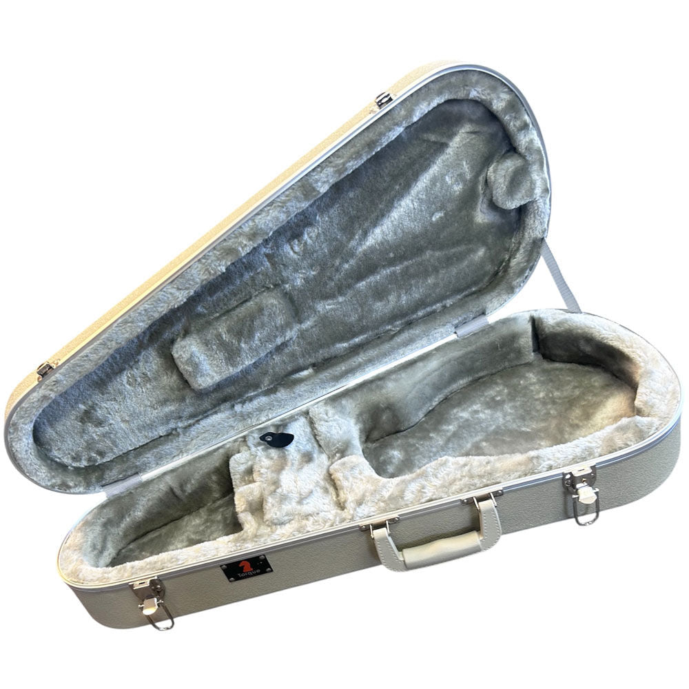 Torque TMTL500IVORY Deluxe Molded ABS Mandolin Case in Ivory Finish