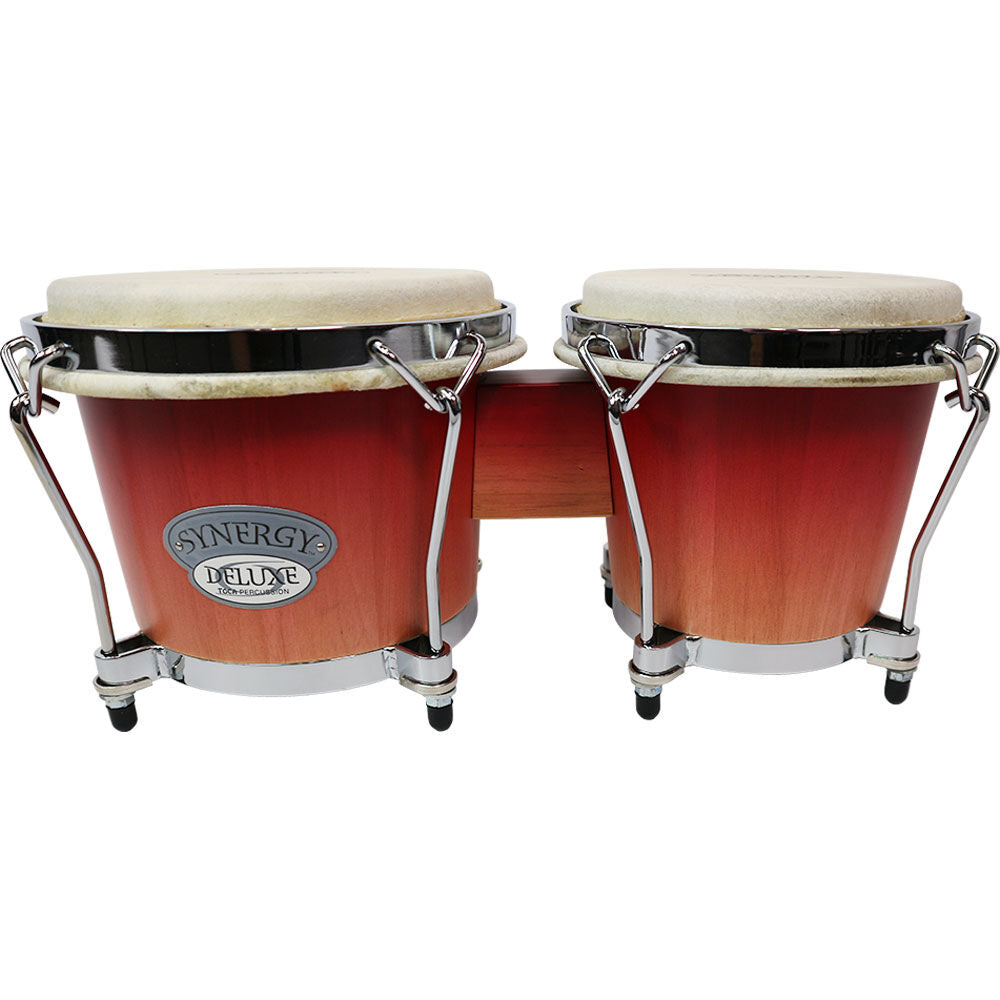Toca 6 & 6-3/4" Synergy Deluxe Series Wooden Bongos in Wine Fade