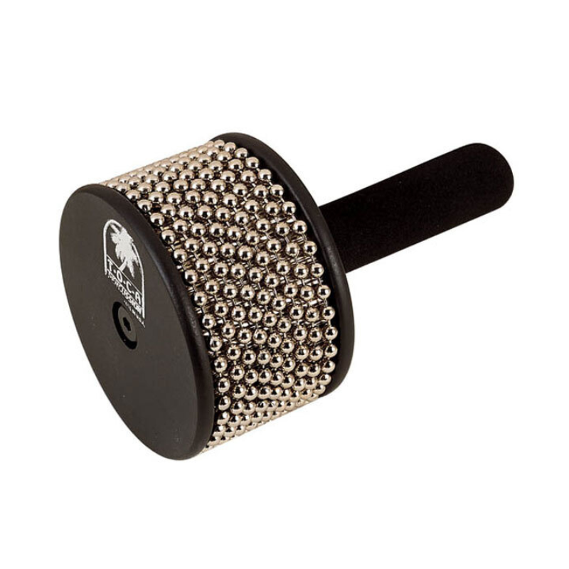 Toca Large Cabasa in Black with Nickel-plated Beads