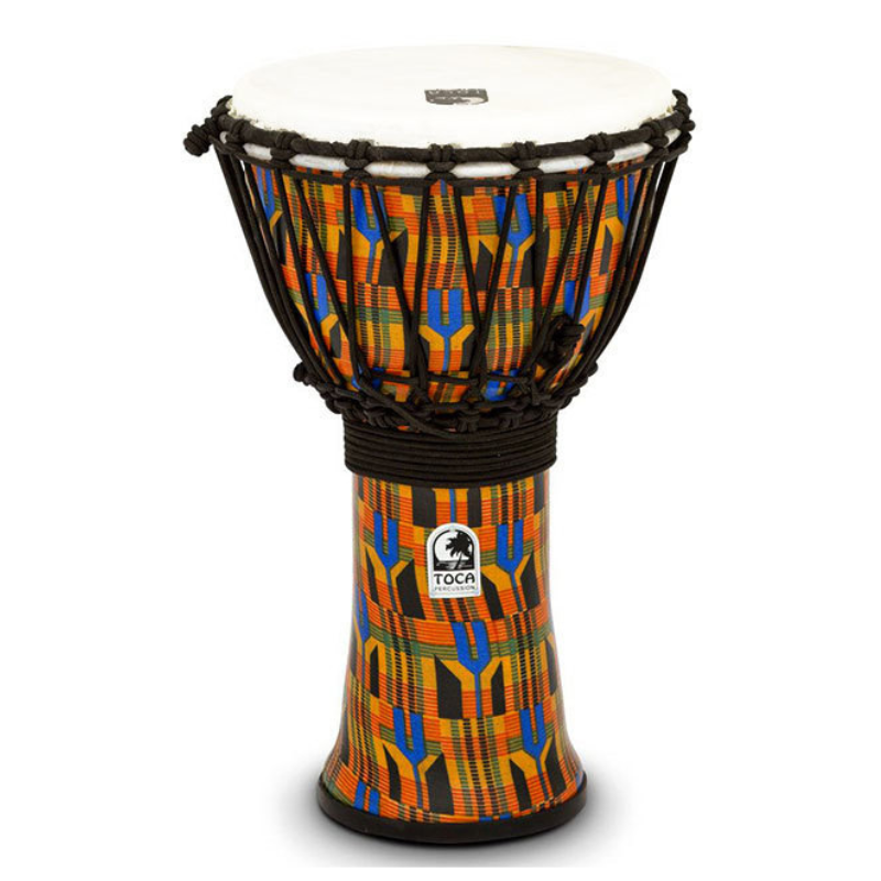 Toca Freestyle 2 Series Djembe 9" in Kente Cloth