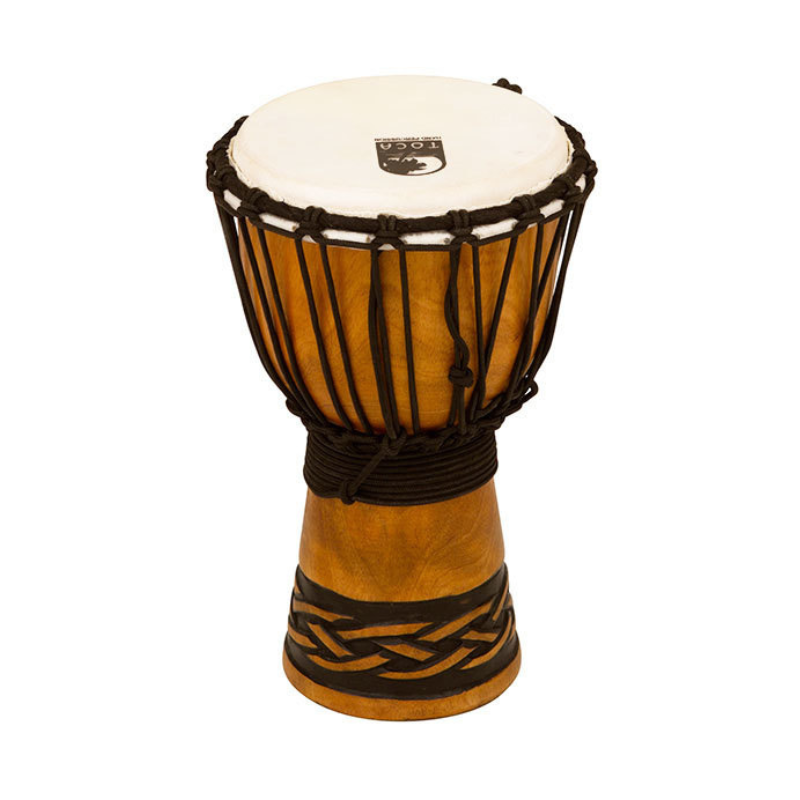 Toca Origins Series Wooden Djembe 8" Synthetic Head in Celtic Knot