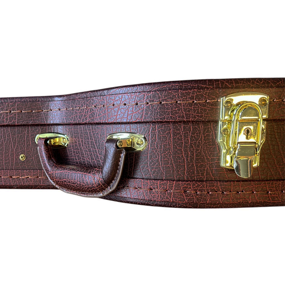 Torque TSG501MGBR Wooden Archtop SG-Style Electric Guitar Case in Brown Finish