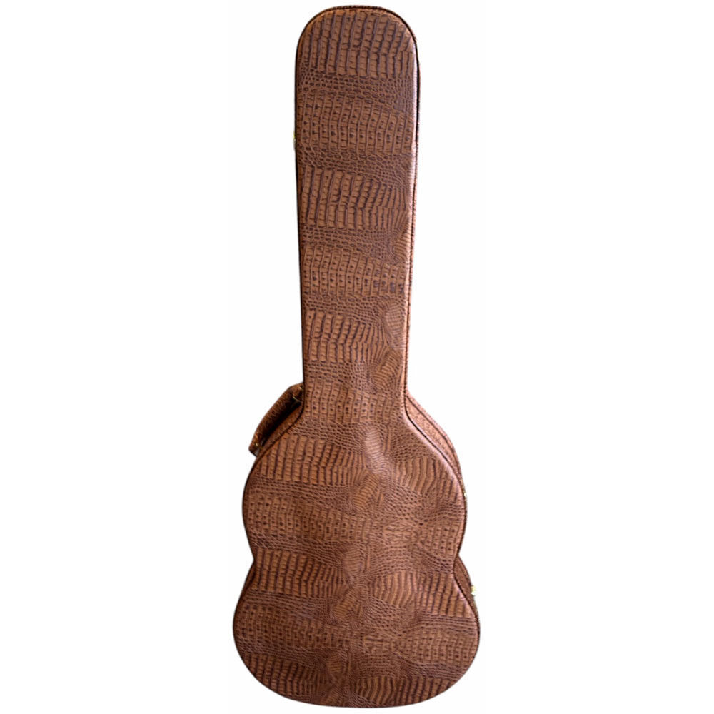 Torque TSG502MGBR Wooden Archtop SG-Style Electric Guitar Case in Brown Crocodile Finish