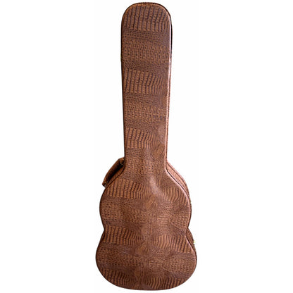 Torque TSG502MGBR Wooden Archtop SG-Style Electric Guitar Case in Brown Crocodile Finish