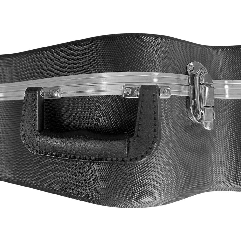 Torque TWC451BLKX ABS Acoustic Guitar OM/000 Case in Black-X Finish