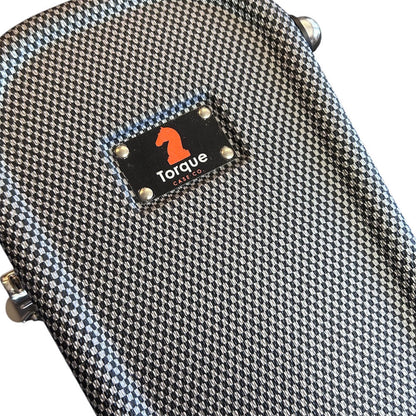 Torque TWC451BW ABS Acoustic Guitar OM/000 Case in Black/White Finish