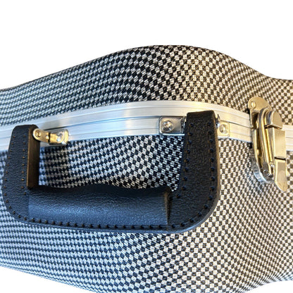 Torque TWC451BW ABS Acoustic Guitar OM/000 Case in Black/White Finish