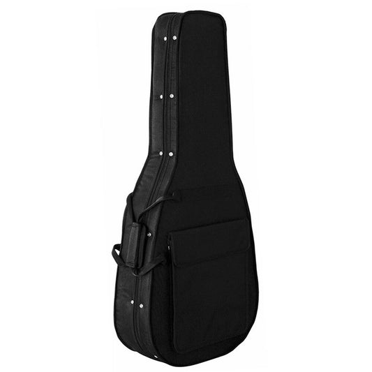 Torque TWC500L12 Poly Foam Acoustic Guitar Case with Heavy Duty Black Nylon Exterior