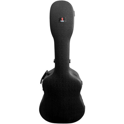 Torque TWC501NBKFRAME Deluxe Shaped ABS Acoustic Guitar Case in Black Finish with Black Frame