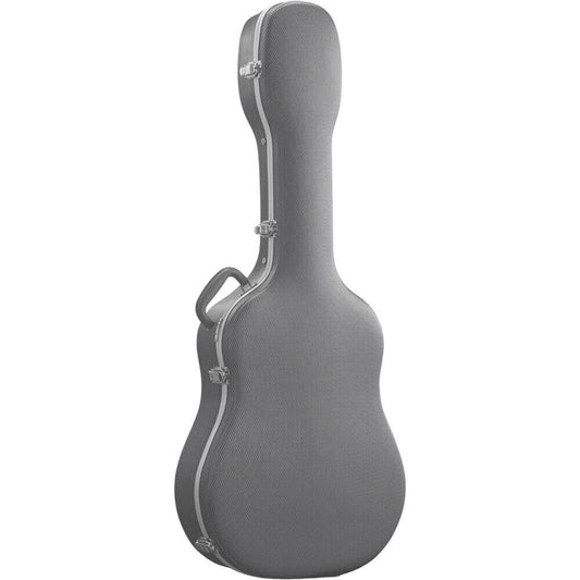 Torque TWC501NSILVX Deluxe Shaped ABS Acoustic Guitar Case in Silver-X Finish