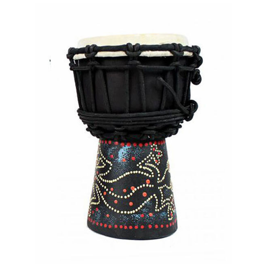 Toca Wooden Mini Series 4" Djembe in Hand Painted Gecko Design