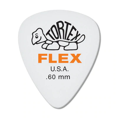 Dunlop JPFLS60 Orange .60 Tortex Flex Standard Shape Picks (12 Pack)