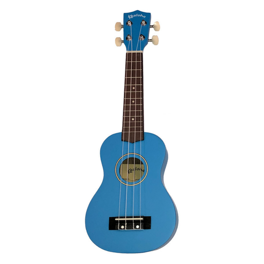 Kealoha Wooden Coloured Series Soprano Ukulele with Bag in Blue Finish