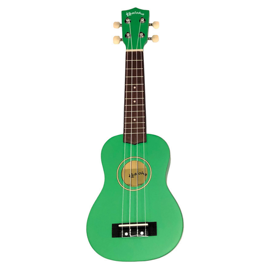 Kealoha Wooden Coloured Series Soprano Ukulele with Bag in Green Finish