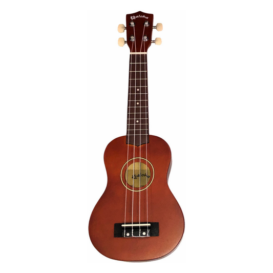 Kealoha Wooden Coloured Series Soprano Ukulele with Bag in Natural Finish