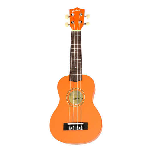 Kealoha Wooden Coloured Series Soprano Ukulele with Bag in Orange Finish