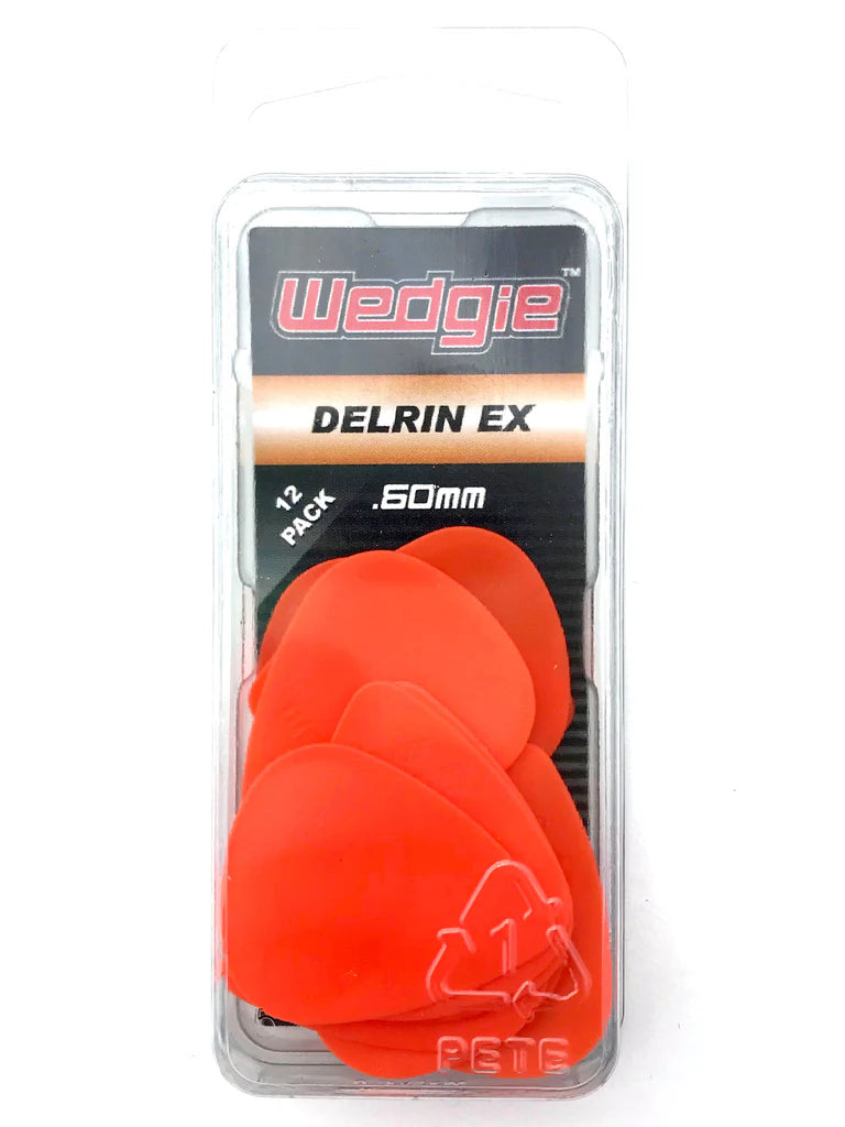 Wedgie Delrin EX Picks (12 Pack) (Assorted Sizes/Colours)