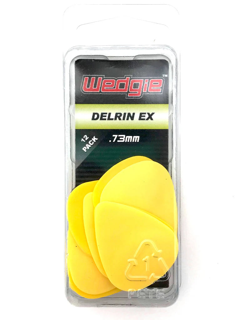 Wedgie Delrin EX Picks (12 Pack) (Assorted Sizes/Colours)