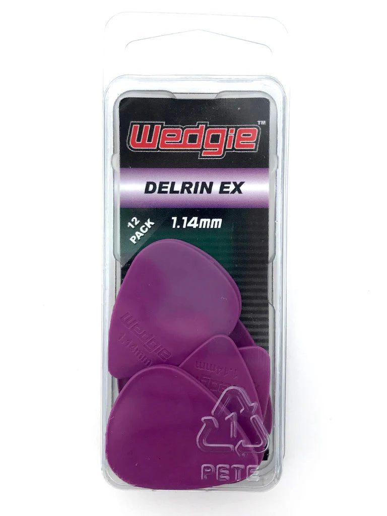 Wedgie Delrin EX Picks (12 Pack) (Assorted Sizes/Colours)