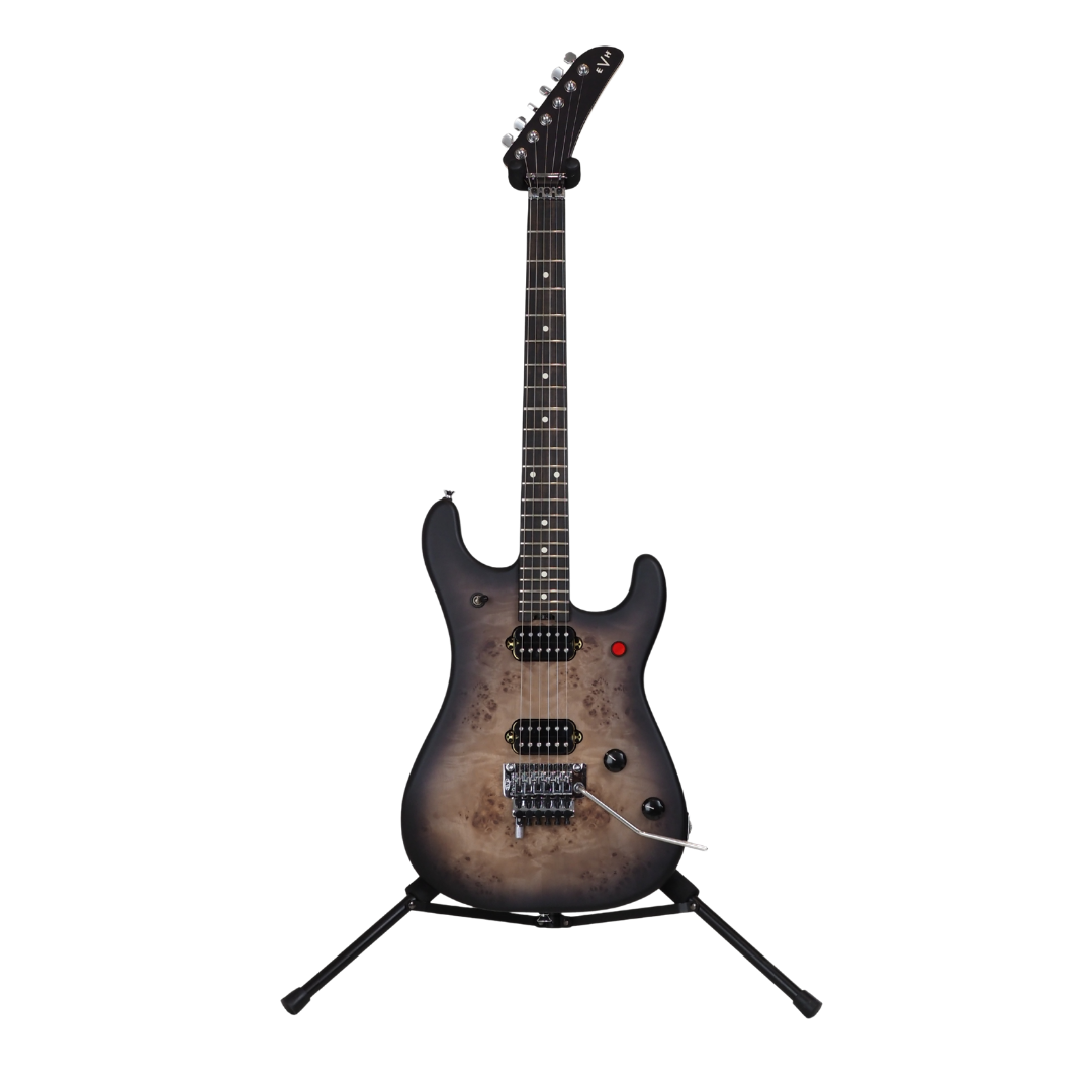 2022 EVH 5150 Deluxe Poplar Burl Electric Guitar in Black Burst