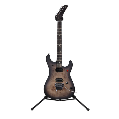 2022 EVH 5150 Deluxe Poplar Burl Electric Guitar in Black Burst