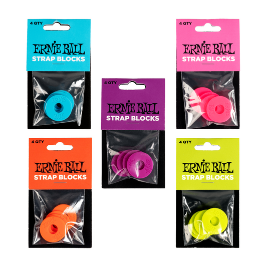 Ernie Ball Strap Blocks Rubber Set of 4 (Various Colours)