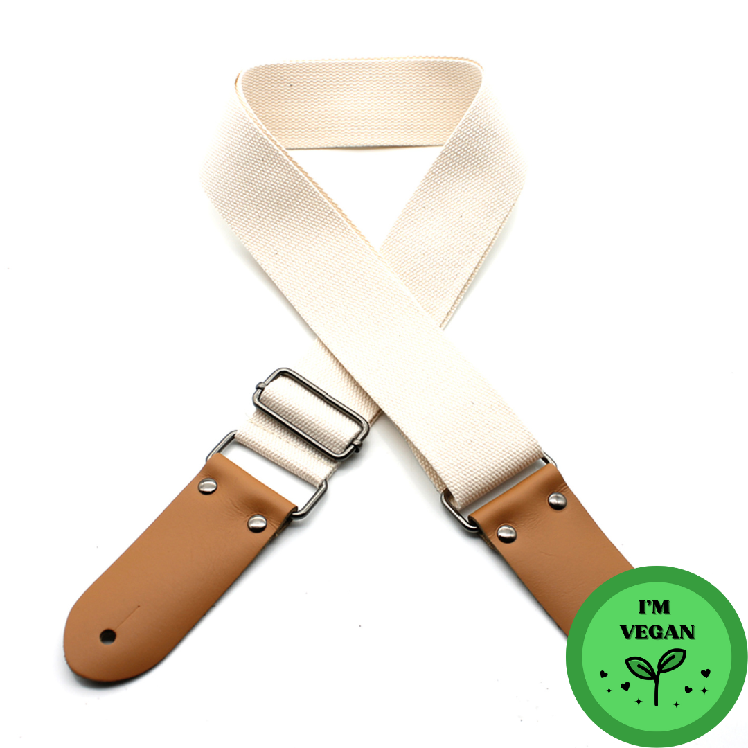 DSL 50COTTON Vegan Guitar Strap in Beige