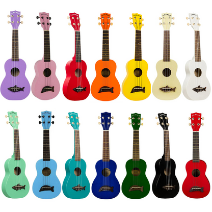 Makala Soprano Dolphin/Shark Ukulele (Assorted Colours)