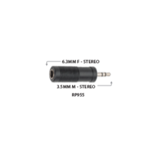 Carson Rock Plugs RP955 3.5mm Stereo Jack - 1/4" Stereo Socket Adaptor