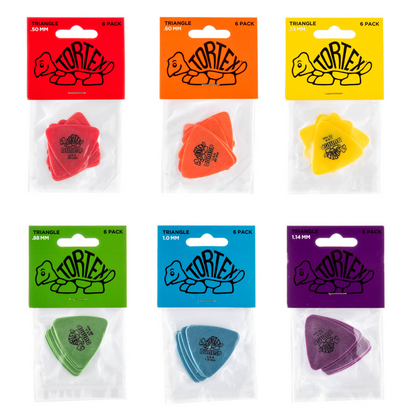 Tortex Triangle Picks Players 6 Pack (Assorted Sizes)