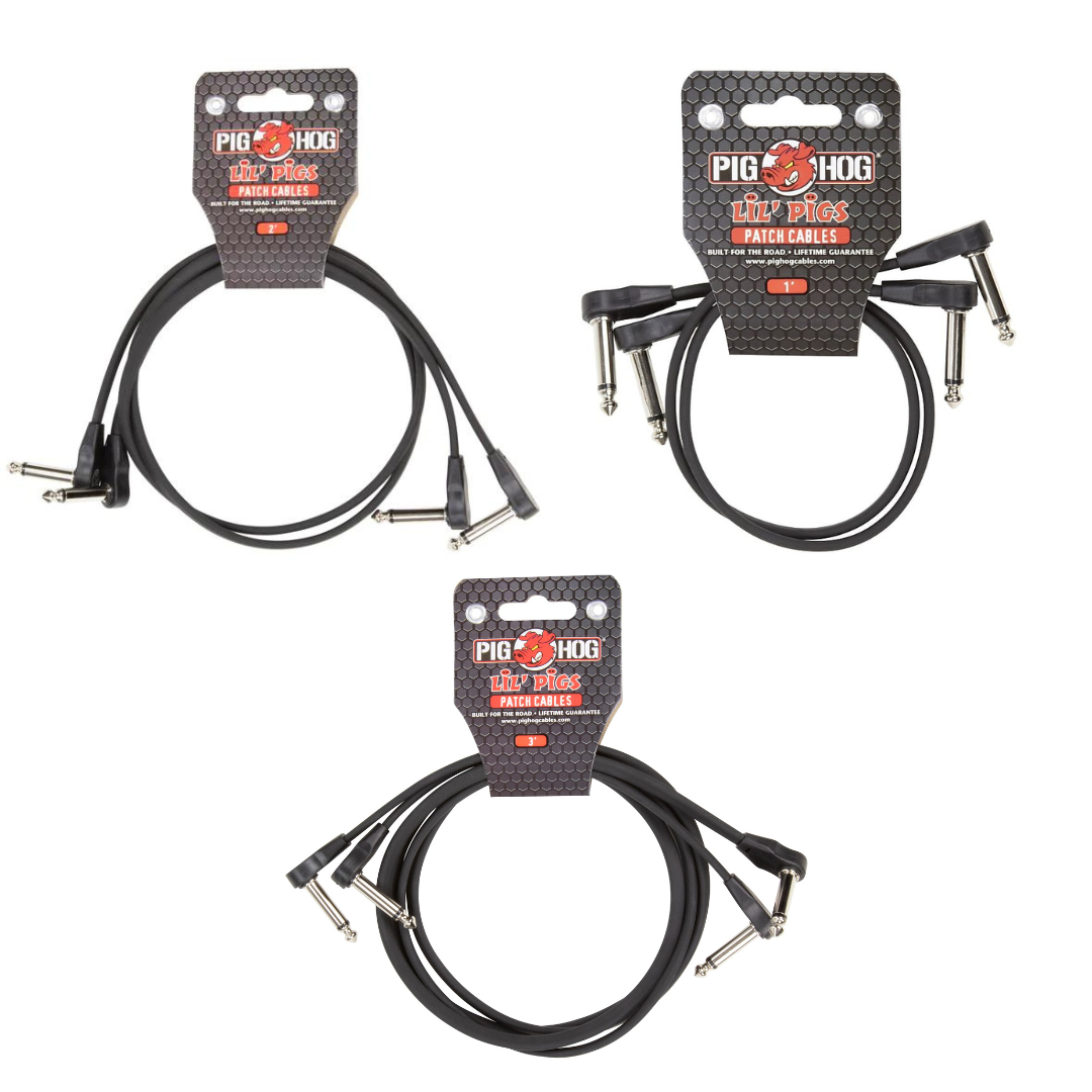 Pig Hog Lil' Pigs Low Profile Patch Cables (2 Pack) (Assorted Sizes)