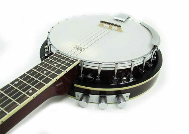 Vorson 6-String Acoustic Electric Banjo with 24 Brackets