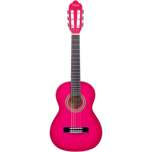 Valencia 100 Series VC101PKS 1/4-Sized Right-Handed Nylon Classical Guitar in Pink Burst