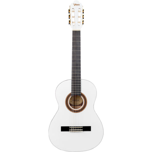 Valencia 100 Series VC103WT Right-Handed 3/4-Sized Nylon Classical Guitar in White