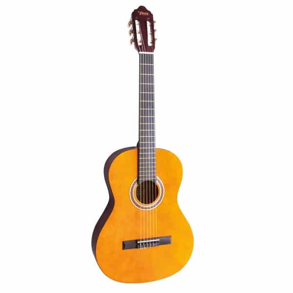 Valencia 100 Series VC104 4/4-Sized Right-Handed Nylon Classical Guitar in Natural Sunburst