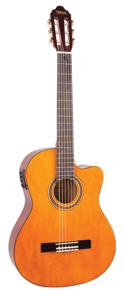 Valencia 104CE Nylon Classical Electric w/ Cutaway (Assorted Colours)