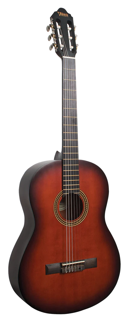 Valencia 200 Hybrid Series VC204HCSB 4/4-Sized Right-Handed Thin Neck Classical Guitar in Classic Sunburst