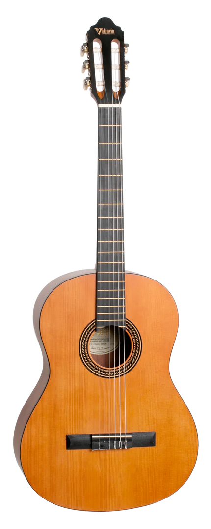 Valencia 200 Hybrid Series VC203HL Left-Handed Thin Neck Classical Guitar in Antique Natural