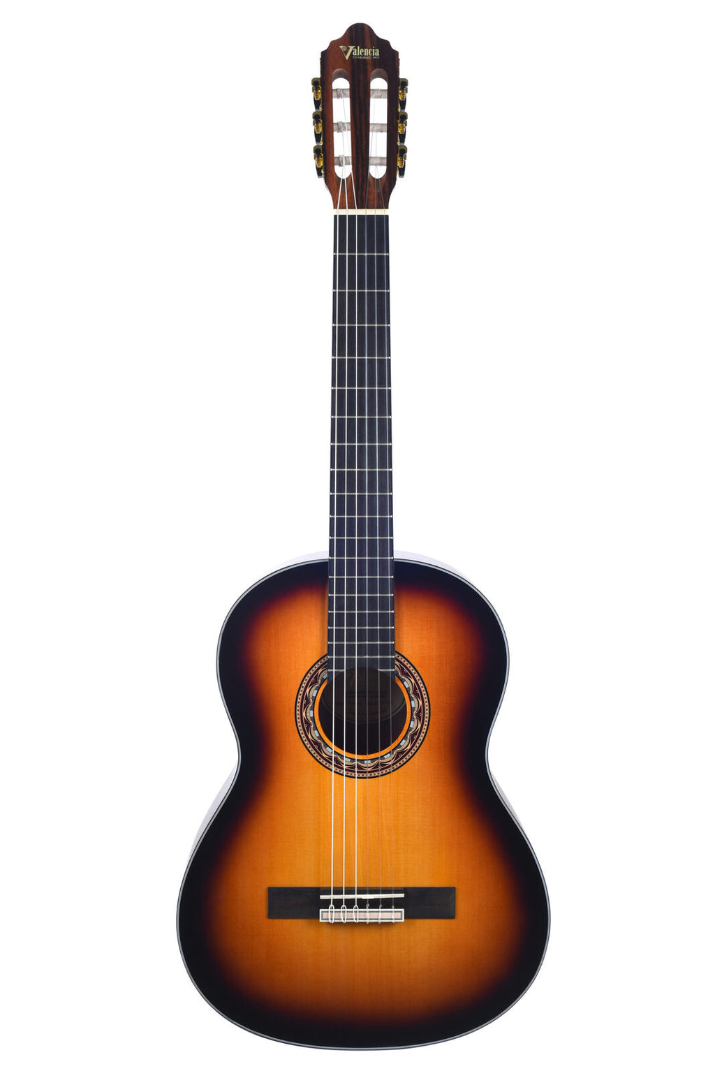 Valencia VC304ASB 4/4-Sized Classical Guitar in Antique Sunburst