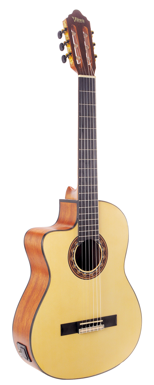 Valencia 300 Series VC304CEL Left-Handed Classical Electric Guitar with Cutaway