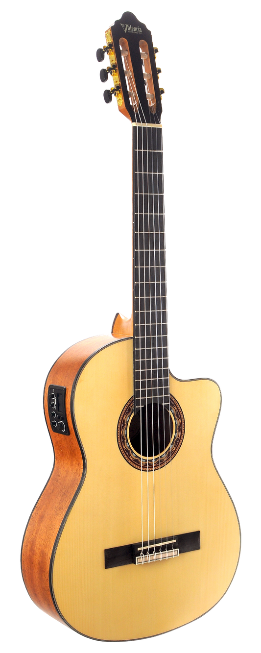 Valencia VC304CE 300 Series Right-Handed Classical Electric Guitar with Cutaway