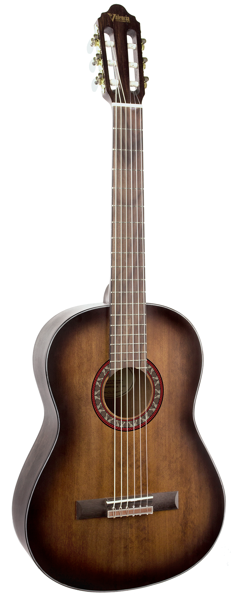 Valencia VC404HSB 400 Series 4/4 Nylon Classical Guitar in Historic Sunburst