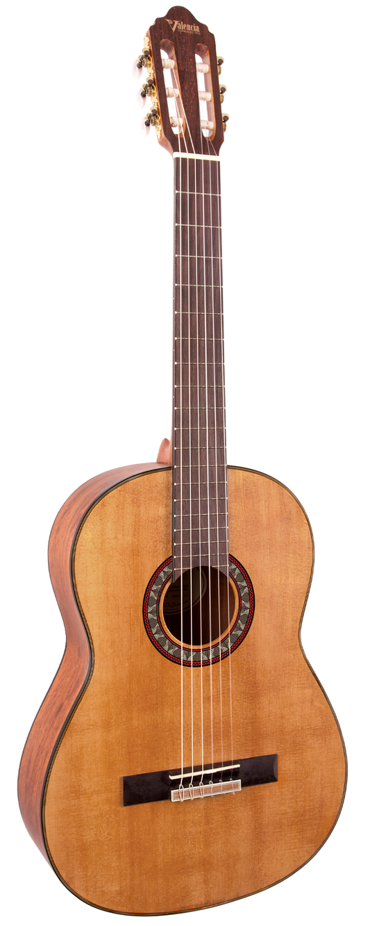 Valencia VC404 400 Series 4/4 Nylon Classical Guitar in Vintage Natural