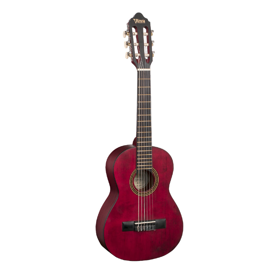 Valencia 200 Series VC203TWR 3/4-Sized Right-Handed Classical Nylon Guitar in Transparent Wine Red