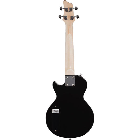 Vorson LP-Style Tenor-Scale Solid Body Electric Ukulele in Black