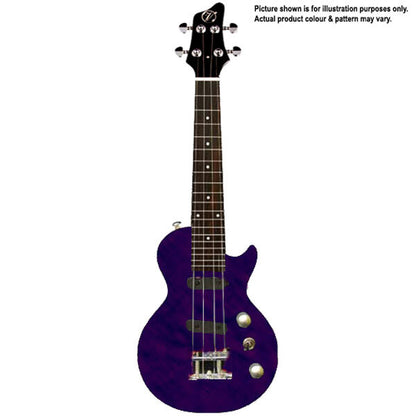 Vorson LP-Style Tenor-Scale Solid Body Electric Ukulele in Purple