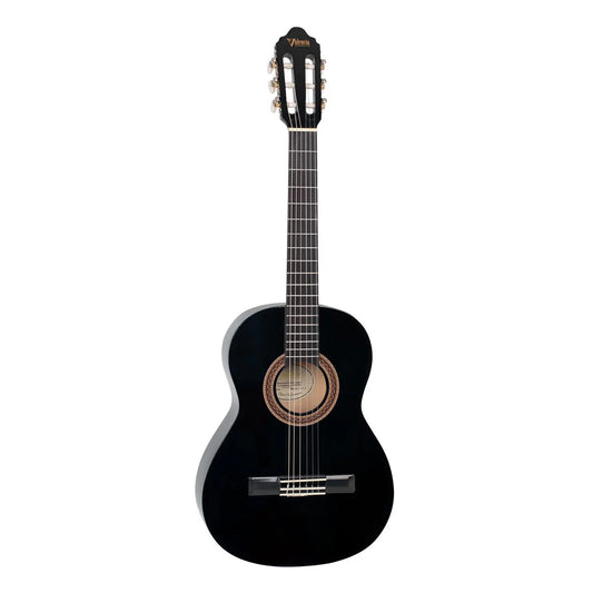 Valencia 100 VC103BK Right-Handed 3/4-Sized Series Nylon Classical Guitar in Black