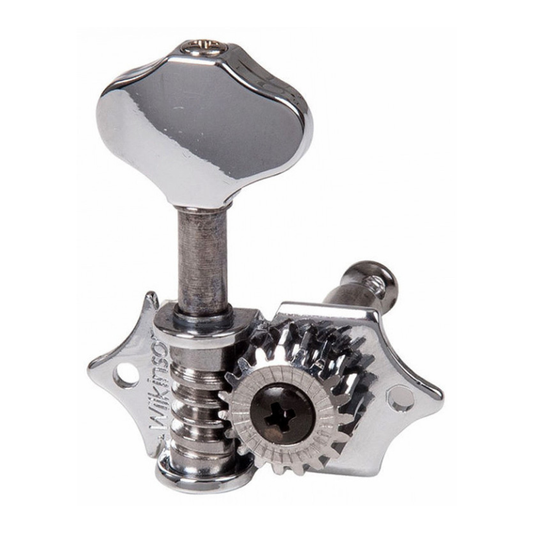 Wilkinson WJ28N Acoustic Traditional Open-Gear Tuning Machines in Chrome Finish (3+3)
