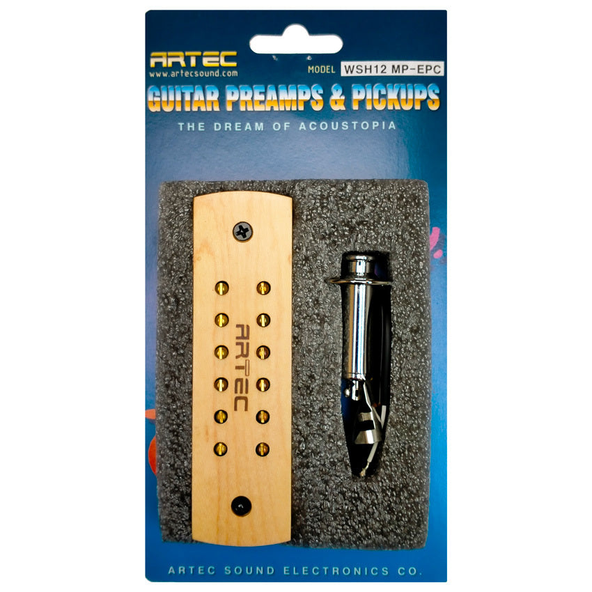 Artec WSH12MP/EPC WSH12 Humbucker Soundhole Pickup with Internal Output Jack in Maple