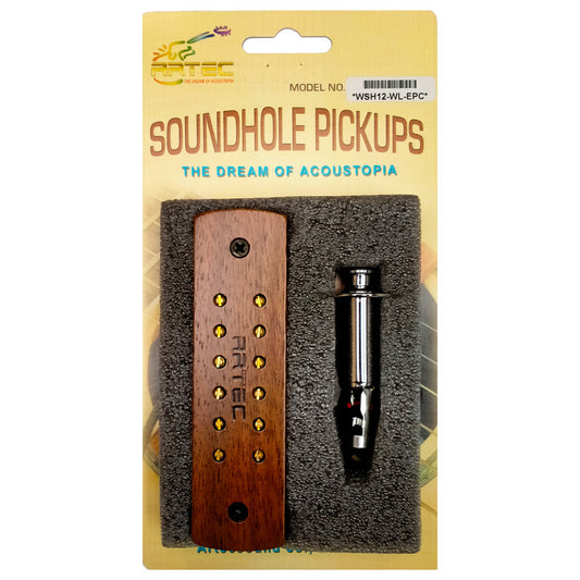Artec WSH12WL/EPC WSH12 Humbucker Soundhole Pickup with Internal Output Jack in Walnut